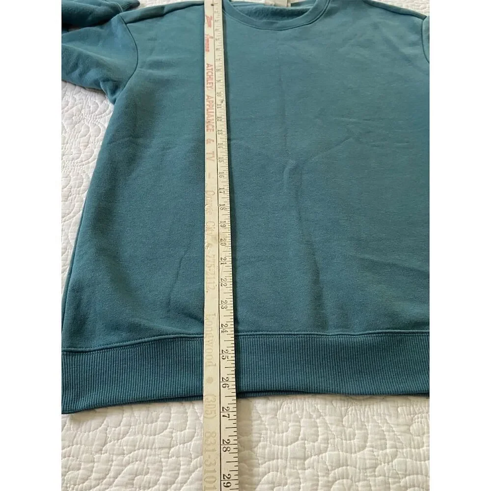 H&M Essentials Men's Relaxed Fit Crewneck Sweatshirt Dark Turquoise Size XS​